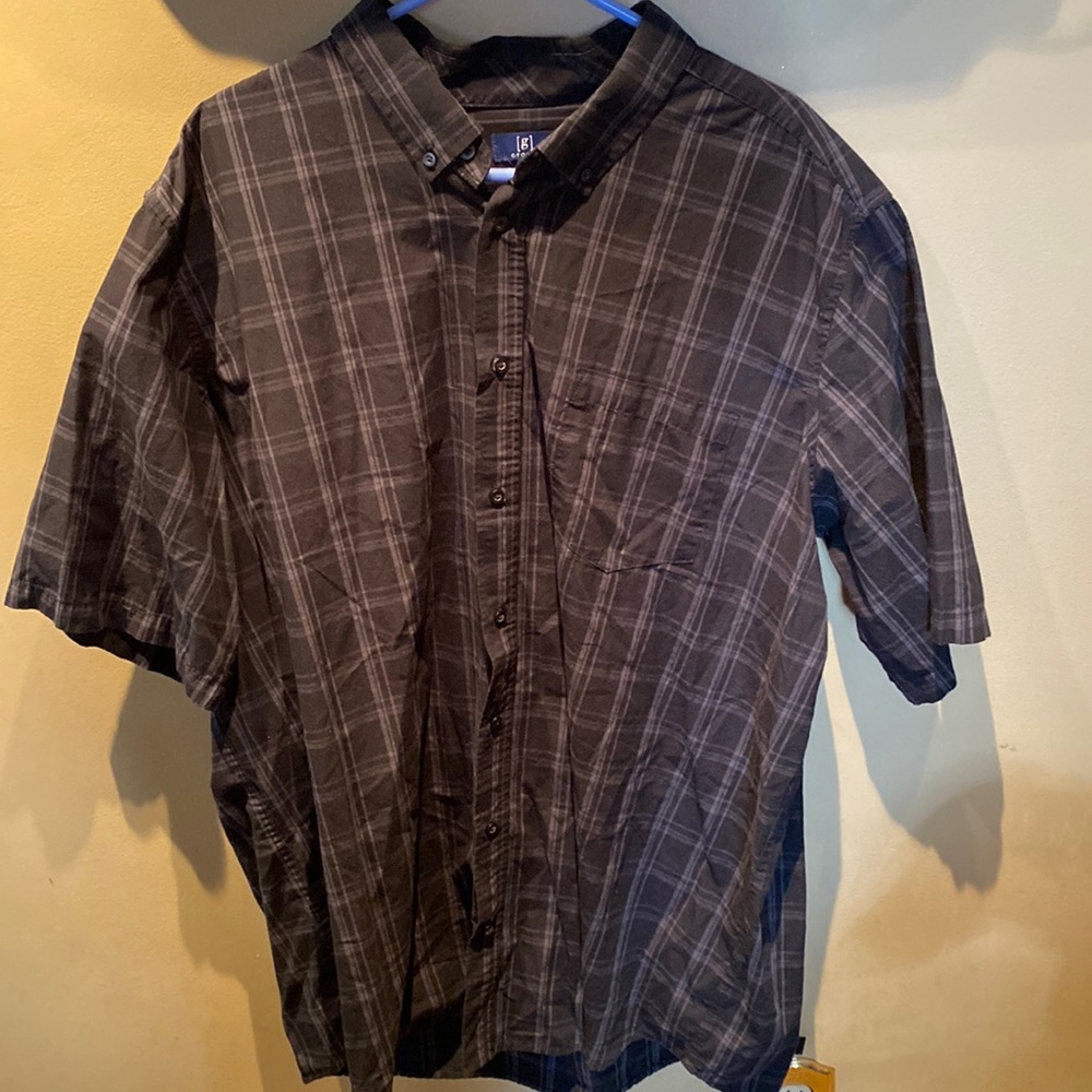George Short Sleeve Plaid Dress Shirt
